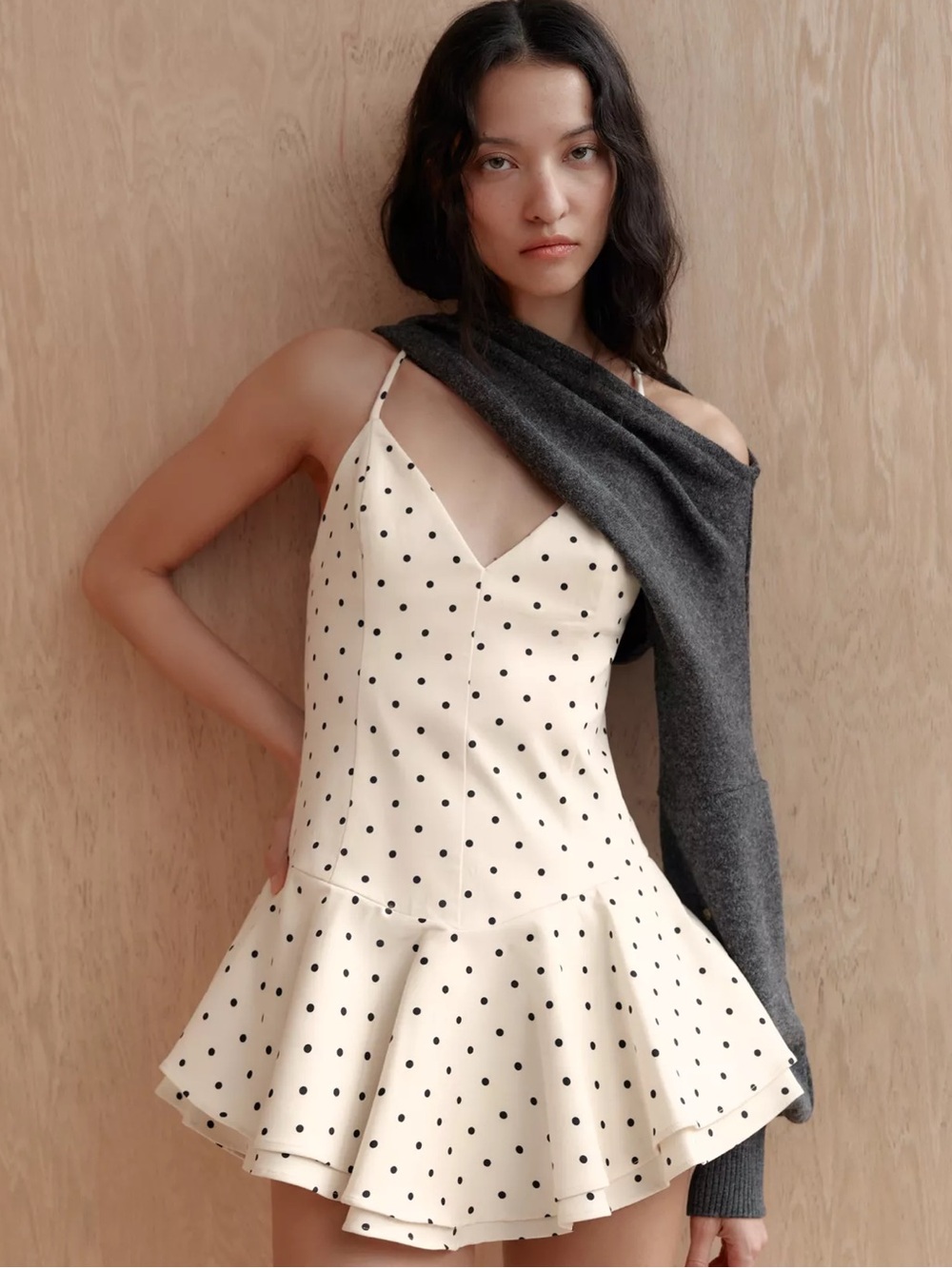 ZARA SHORT POLKA DOT JUMPSUIT DRESS